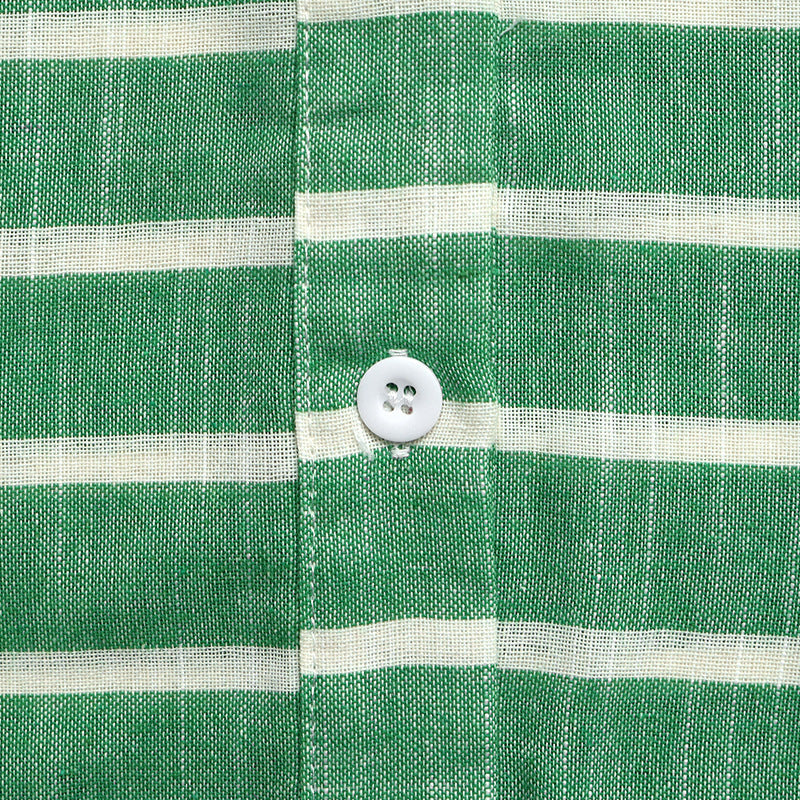 Striped Button Down Relaxed Long Sleeve Shirt
