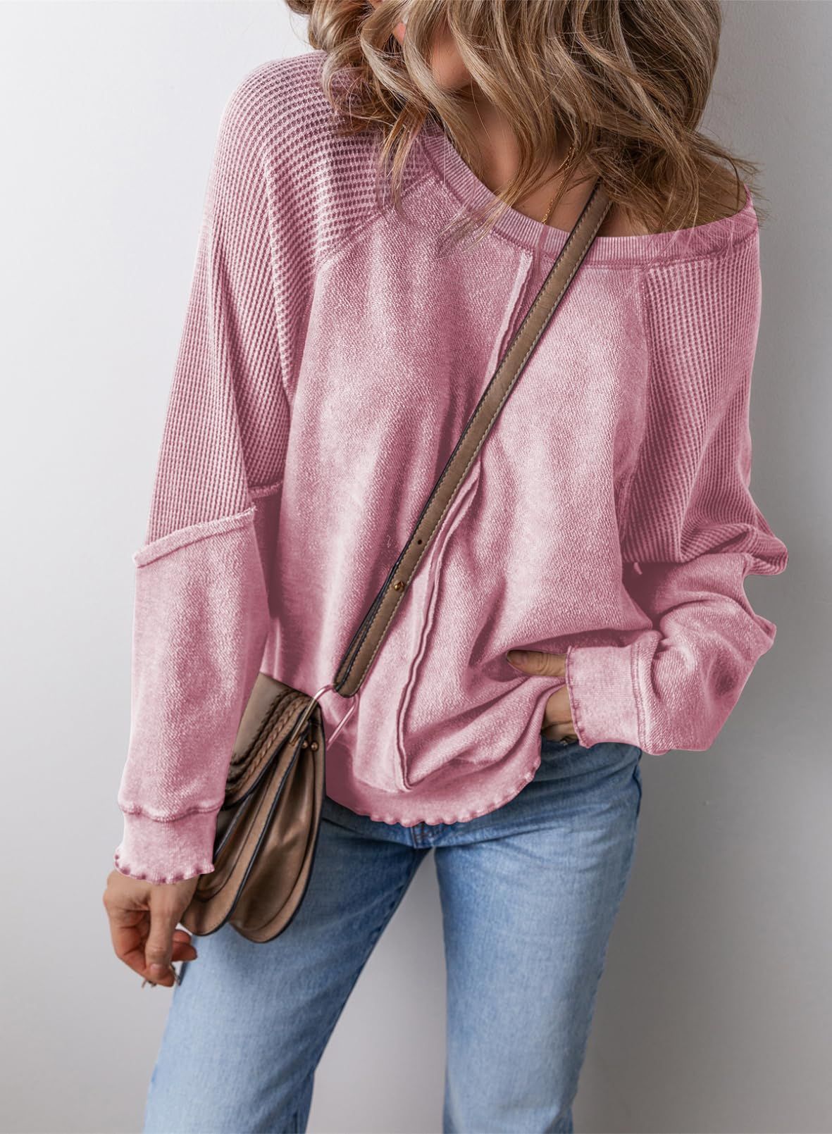 Oversized Crew Neck Long Sleeve Pullover Sweater