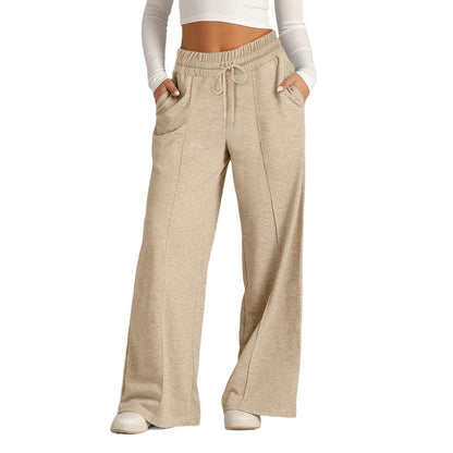 Women's High Waisted Wide Leg Drawstring Casual Pants
