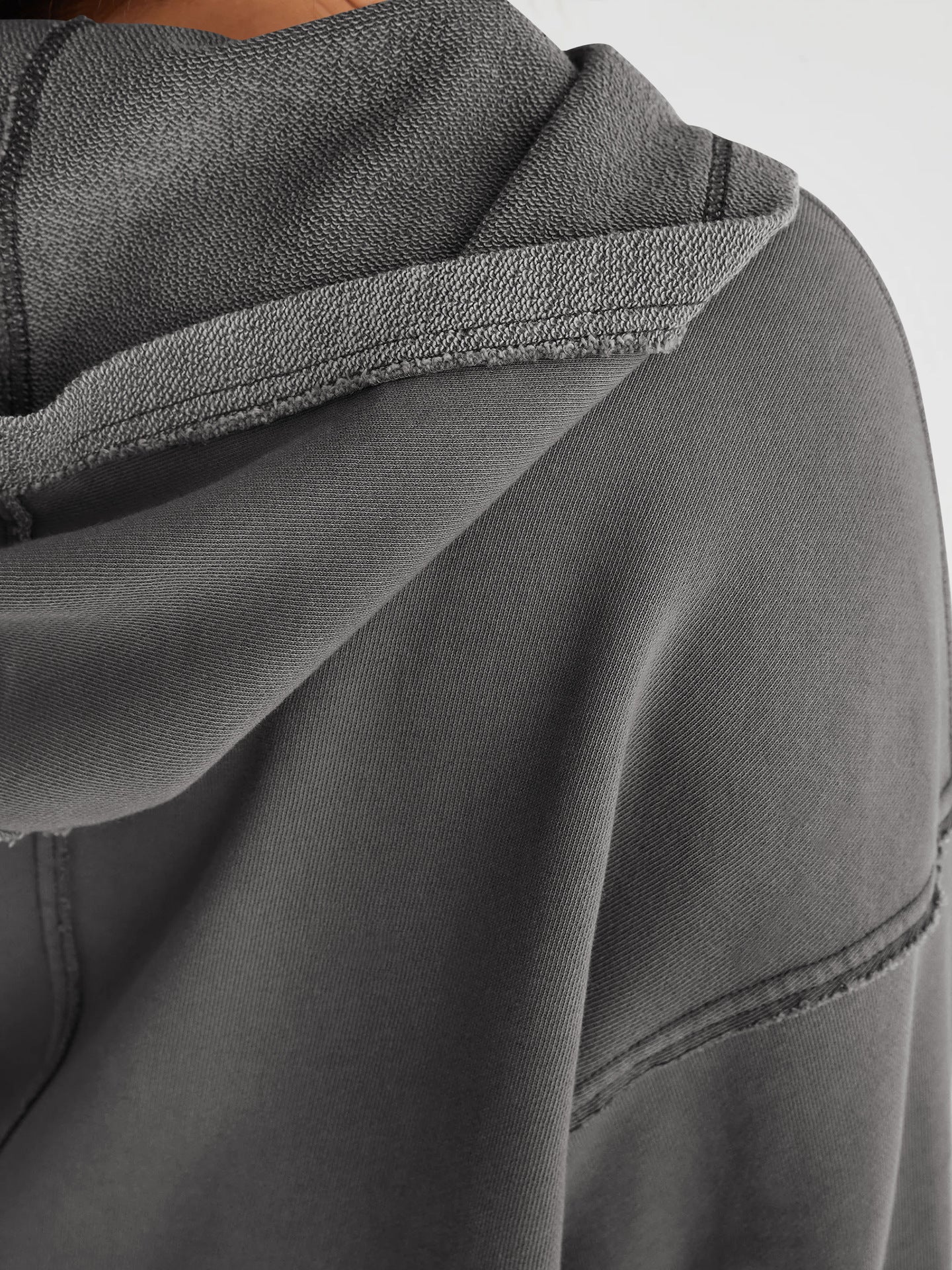 Oversized V Neck Hooded Sweatshirt Pullover Top