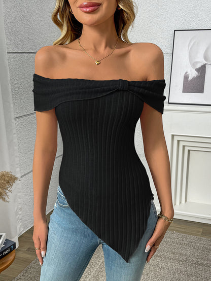 Slim Fit Off-Shoulder Sexy Sweet T-Shirt Top