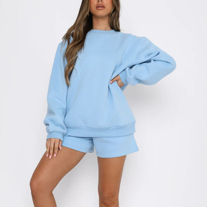Women's Oversized Sweatshirt & Shorts Lounge Set
