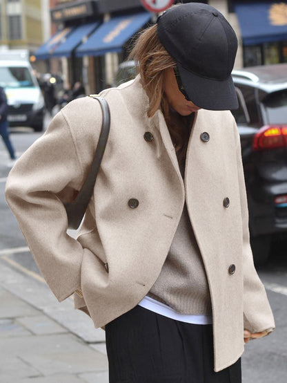 Women's Oversized Double Breasted Wool Cashmere Coat
