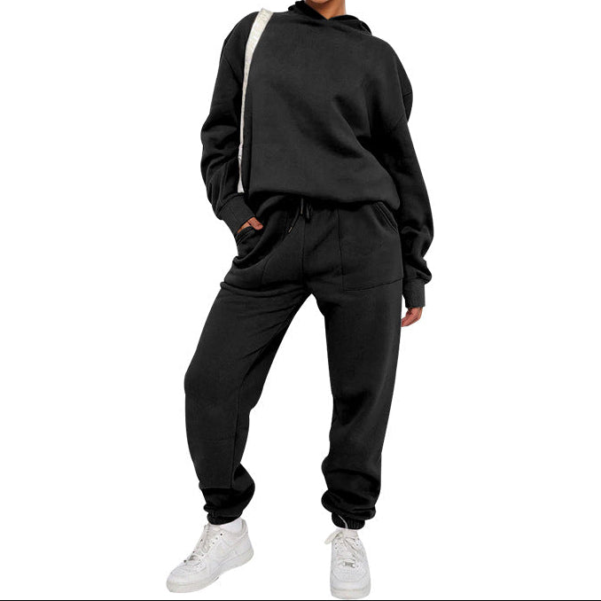 Women's Solid Hoodie Sweatpants Set Casual 2 Piece Outfits