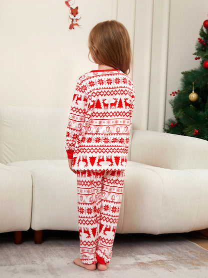 Christmas Tree Deer Snowflake Parent-child Dress Printed Christmas Pajamas