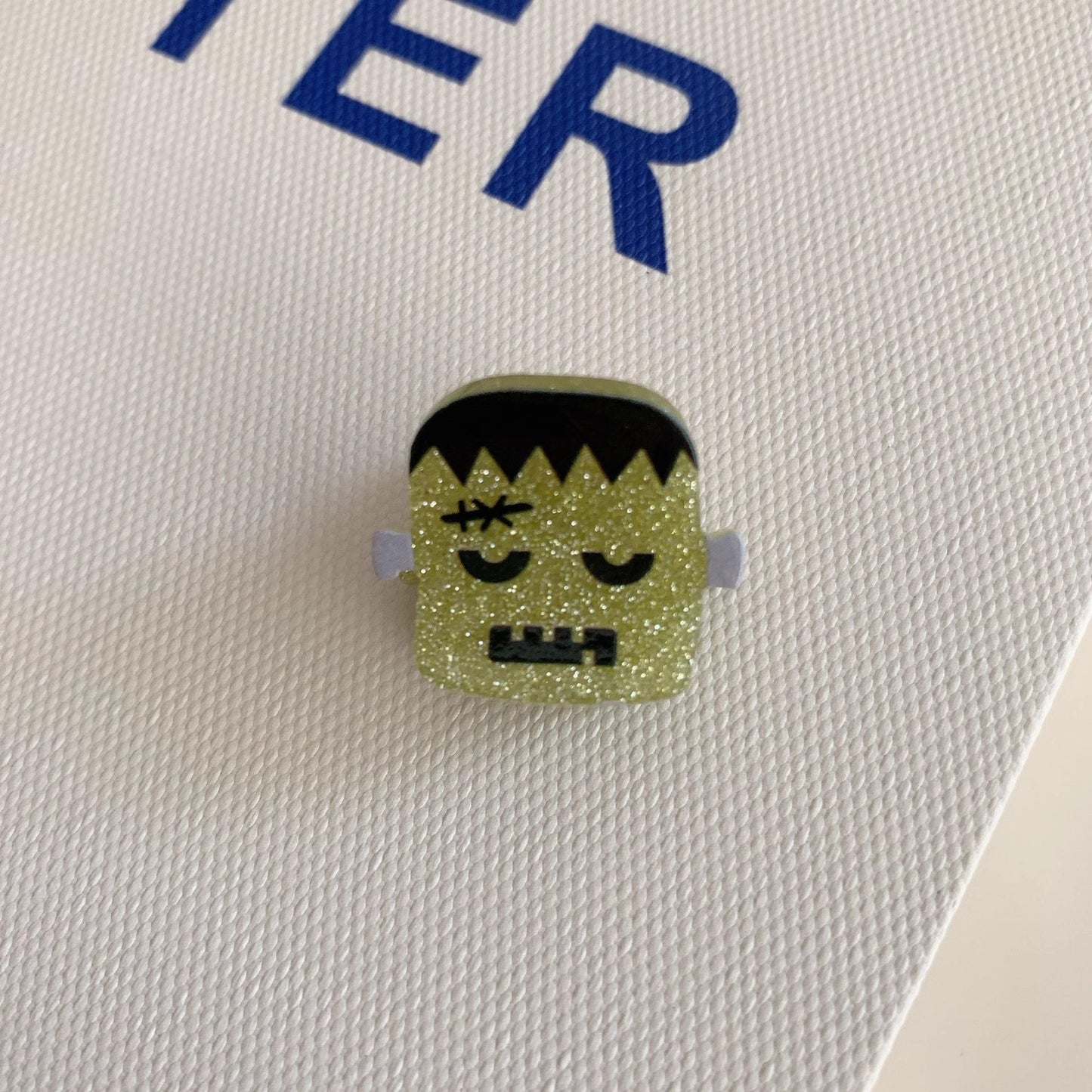 Halloween Ghost Pumpkin Bat Acrylic Mini Claw Clip