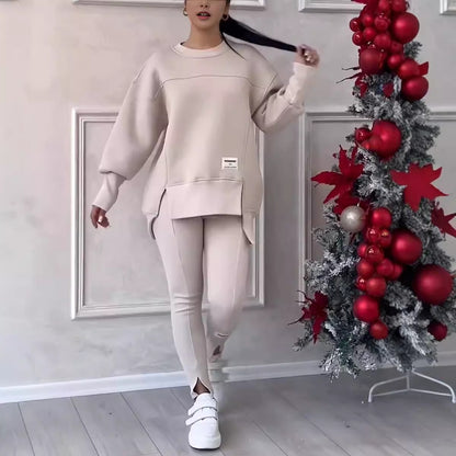 Women's Asymmetric Sweatshirt Leggings Lounge Set