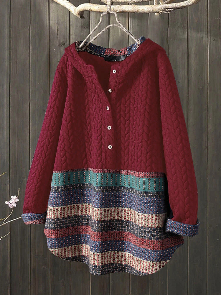 Boho Printed Button Front Cardigan Jacket