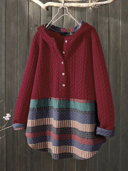 Boho Printed Button Front Cardigan Jacket