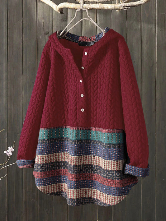 Boho Printed Button Front Cardigan Jacket