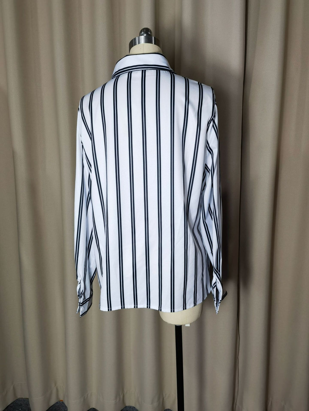 Women's Striped Long Sleeve Business Casual Shirt