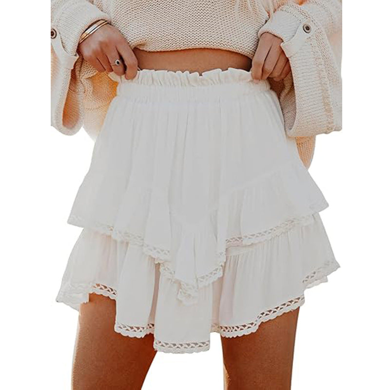 Women's High-Waist Layered Cake Skirt – Summer Casual Mini Skirt