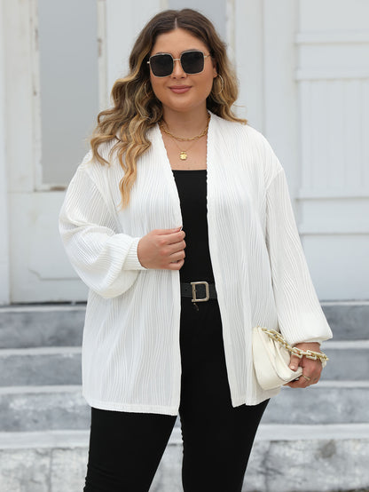 Women's Wavy Striped Casual Loose and Comfortable Lantern Sleeve Air-conditioned Shirt
