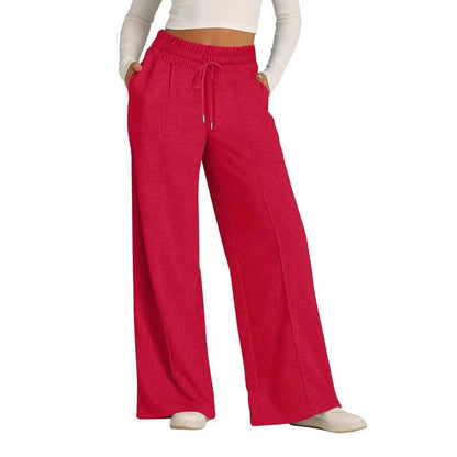 Wide Leg Sweatpants Women High Waisted Drawstring Pants