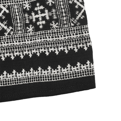 Boho Two Piece Set Women Sleeveless Top Wide Leg Pants Tribal Print