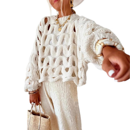 Women's Oversized Crochet Sweater Beach Cover Up