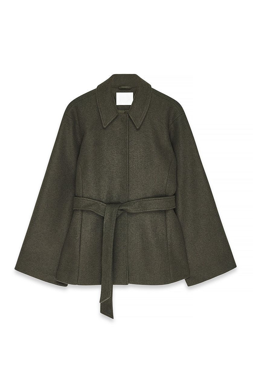 Women's Oversized Belted Lapel Coat Winter