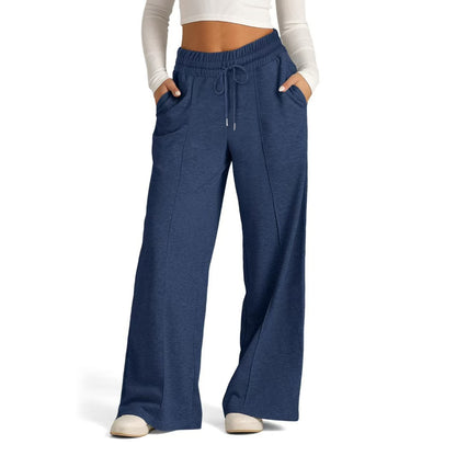 Wide Leg Sweatpants Women High Waisted Drawstring Pants