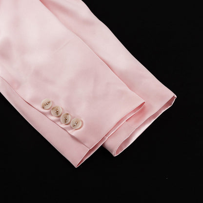 Women's Satin Blazer Maxi Skirt Two Piece Set