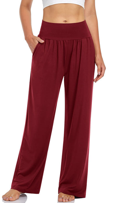 Women's High Waisted Wide Leg Yoga Pants with Pockets