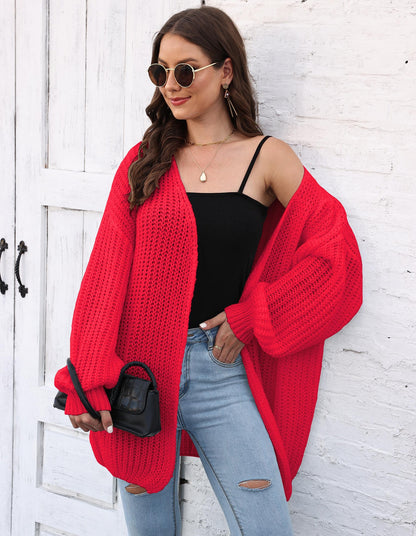 Women's Thick Coat Sweater Women's Cardigan Loose Lazy Style
