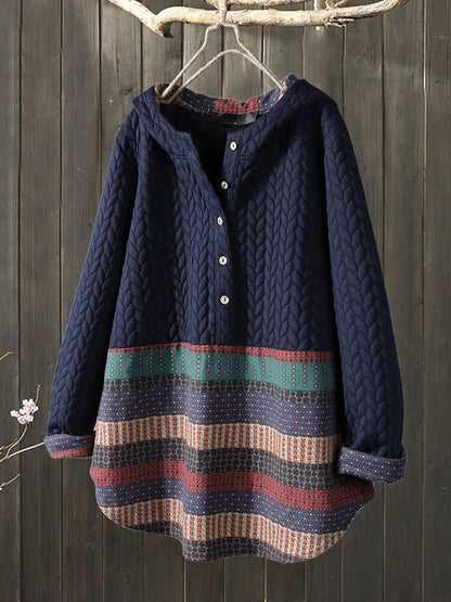 Boho Printed Button Front Cardigan Jacket