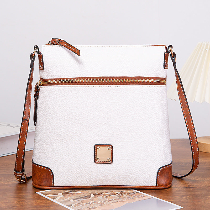 Vintage Pebbled PU Leather Crossbody Bag for Women
