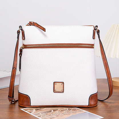 Vintage Pebbled PU Leather Crossbody Bag for Women