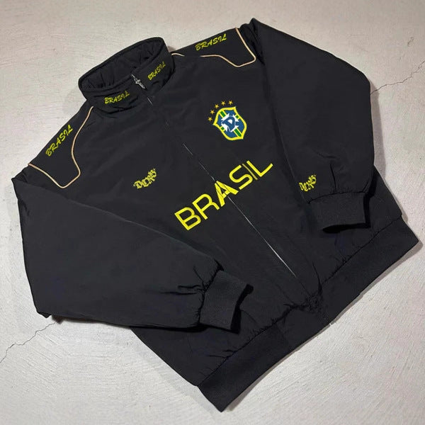 Wholesale Women's Oversized Brazil Soccer Jacket