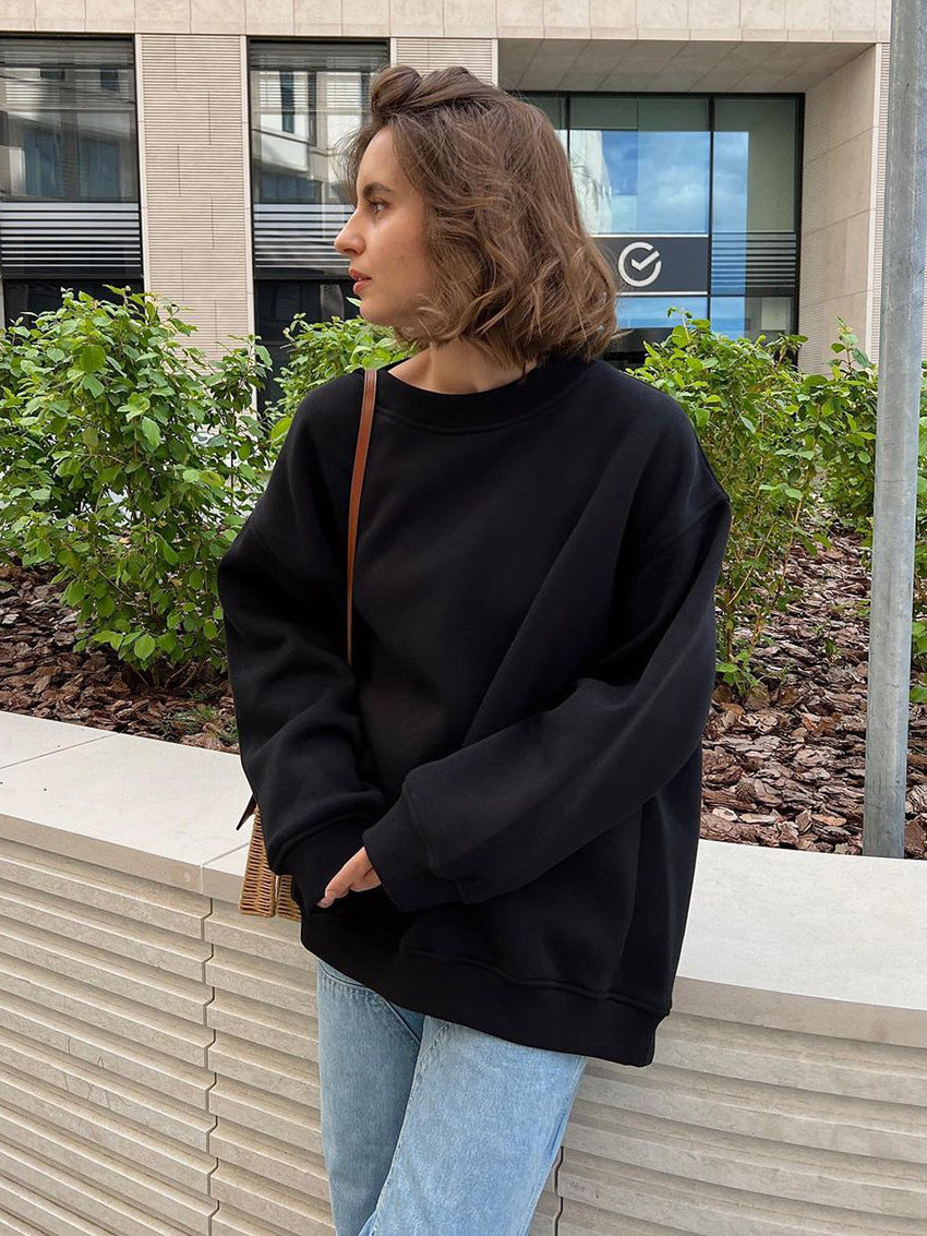 Women's Oversized Fleece Crewneck Sweatshirt