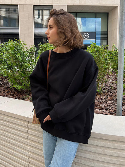 Women's Oversized Fleece Crewneck Sweatshirt