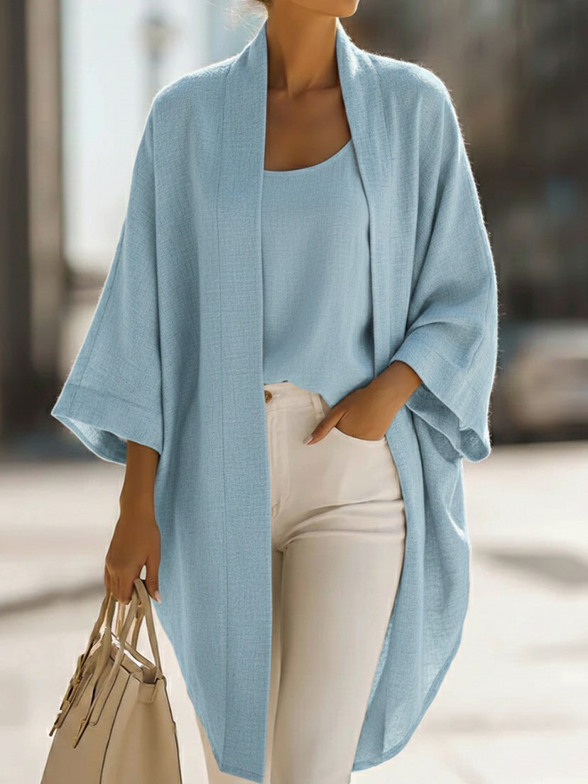 Women's Kimono Cardigan & Tank Two Piece Set