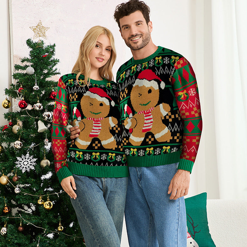 Family Matching Christmas Gingerbread Knit Sweater