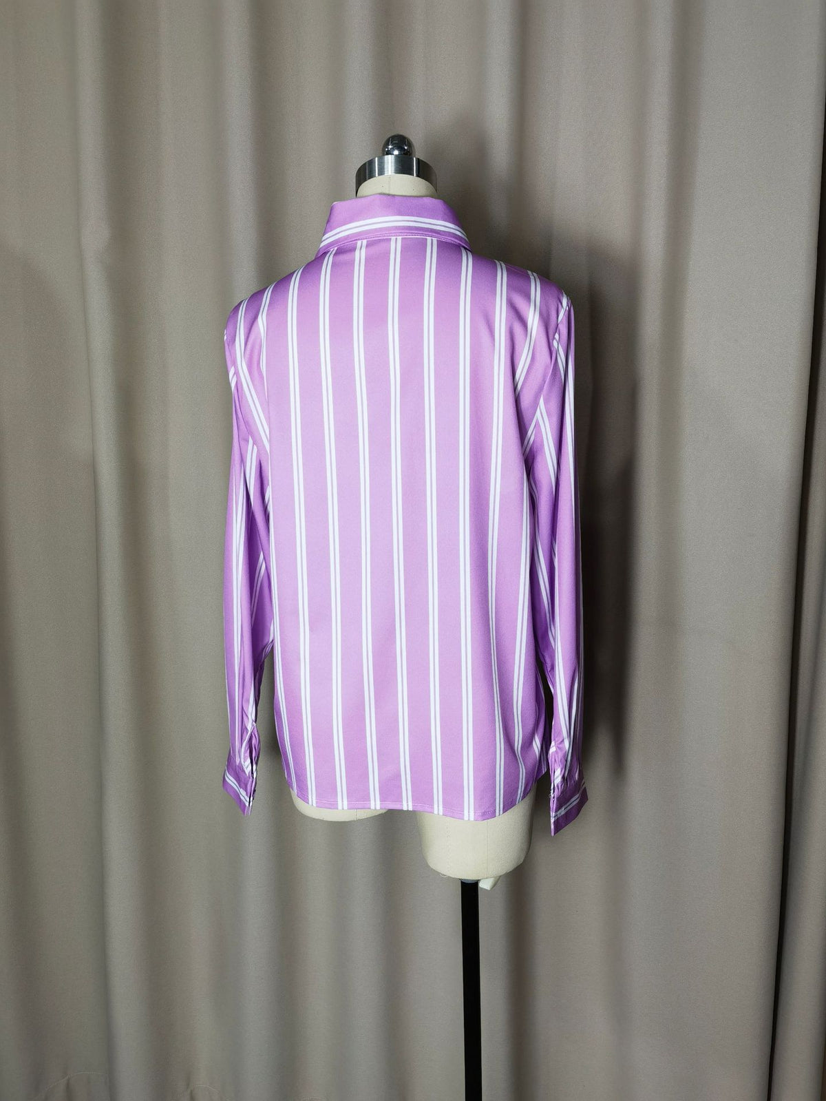 Women's Striped Long Sleeve Business Casual Shirt