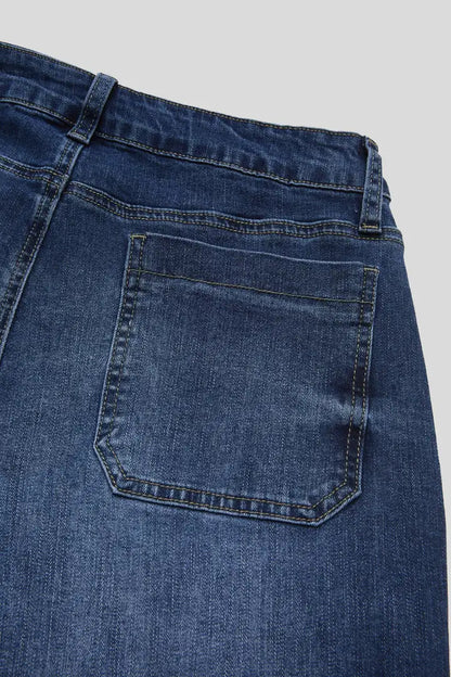 Women's Vintage Washed High Waist Wide Leg Denim Jeans