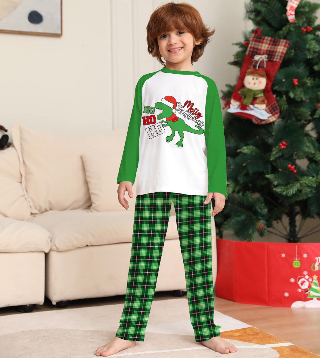 Cartoon Cute Print Parent-child Clothing Loungewear Christmas Pajamas