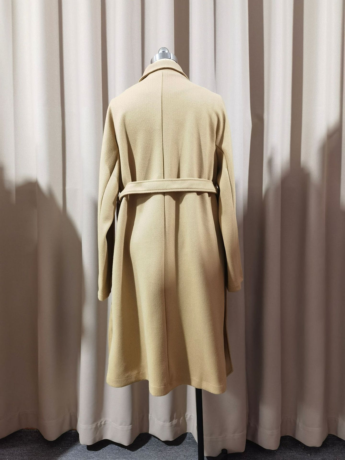 Women's Oversized Long Belted Double Breasted Winter Coat