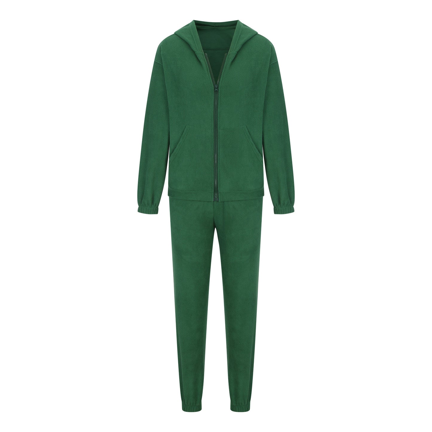 Women's Fleece Zip Hoodie Jogger Matching Set