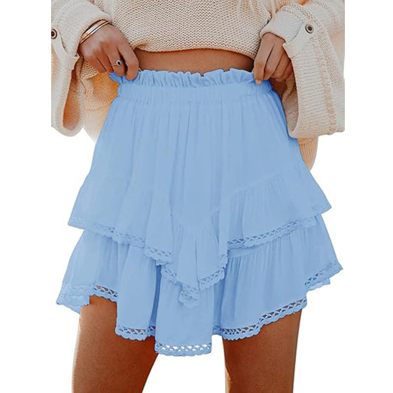Women's High-Waist Layered Cake Skirt – Summer Casual Mini Skirt
