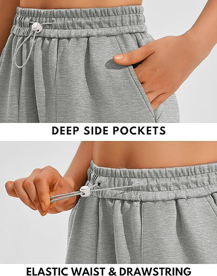 Women's High-Waisted Drawstring Jogger Shorts – Casual Sports Shorts