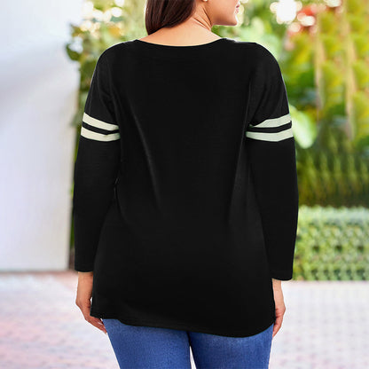 Casual Style Simple Plus Size Pullover Plus Size T-shirt Women