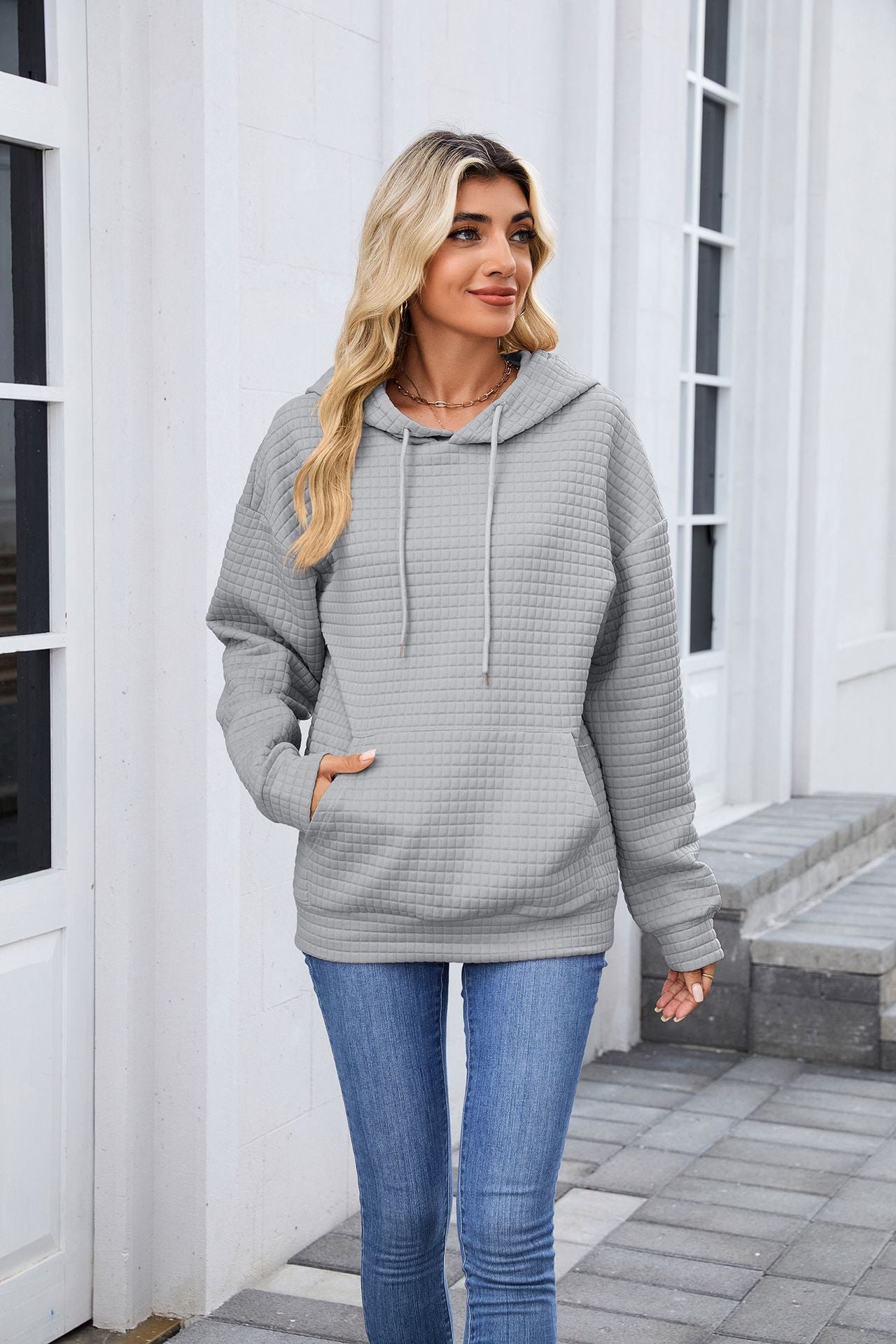 Casual Oversized Hooded Sweatshirt with Pockets for Women
