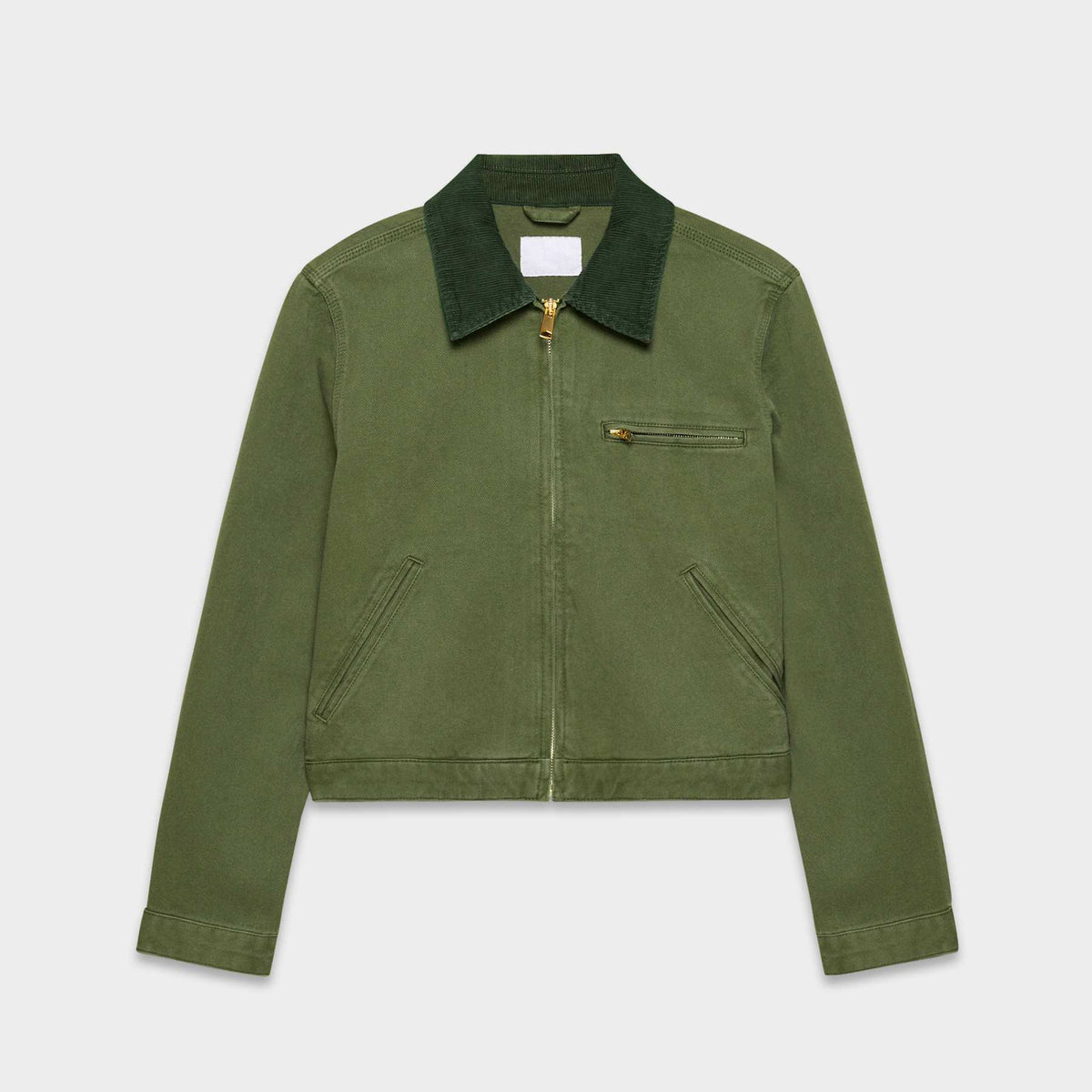 Women's Cropped Barn Jacket Vintage Workwear Zip
