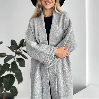 Women's Long Cardigan Open Front Oversized Sweater Coat