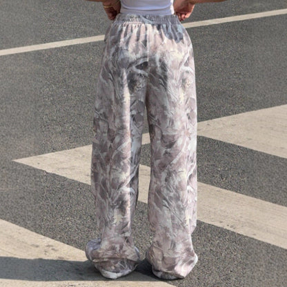 Y2K Vintage Wide Leg Baggy Pants Women Graphic Streetwear