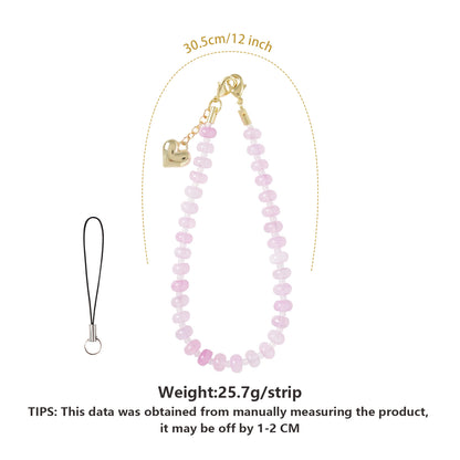 Handmade Natural Stone Beaded Phone Chain Strap