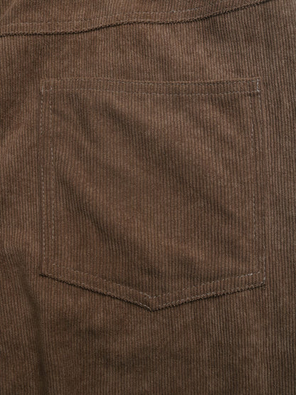 High Waist Corduroy Wide Leg Trouser Pants