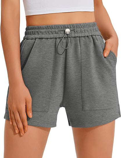 Women's High-Waisted Drawstring Jogger Shorts – Casual Sports Shorts