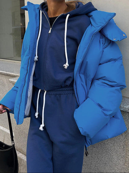 Women's Oversized Puffer Jacket Stand Collar Ultra Thick