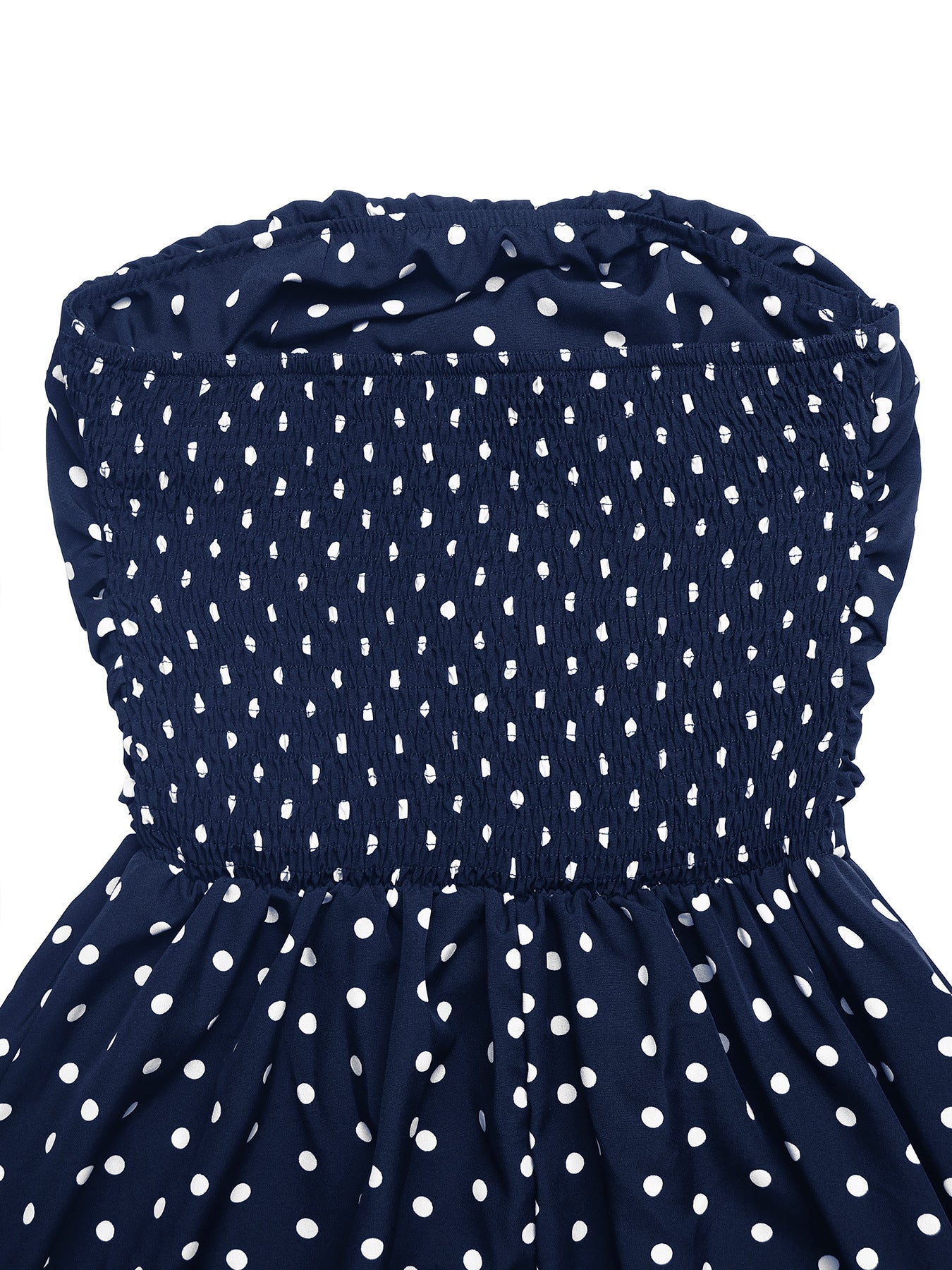 Strapless Polka Dot Maxi Dress Elegant Summer Dress